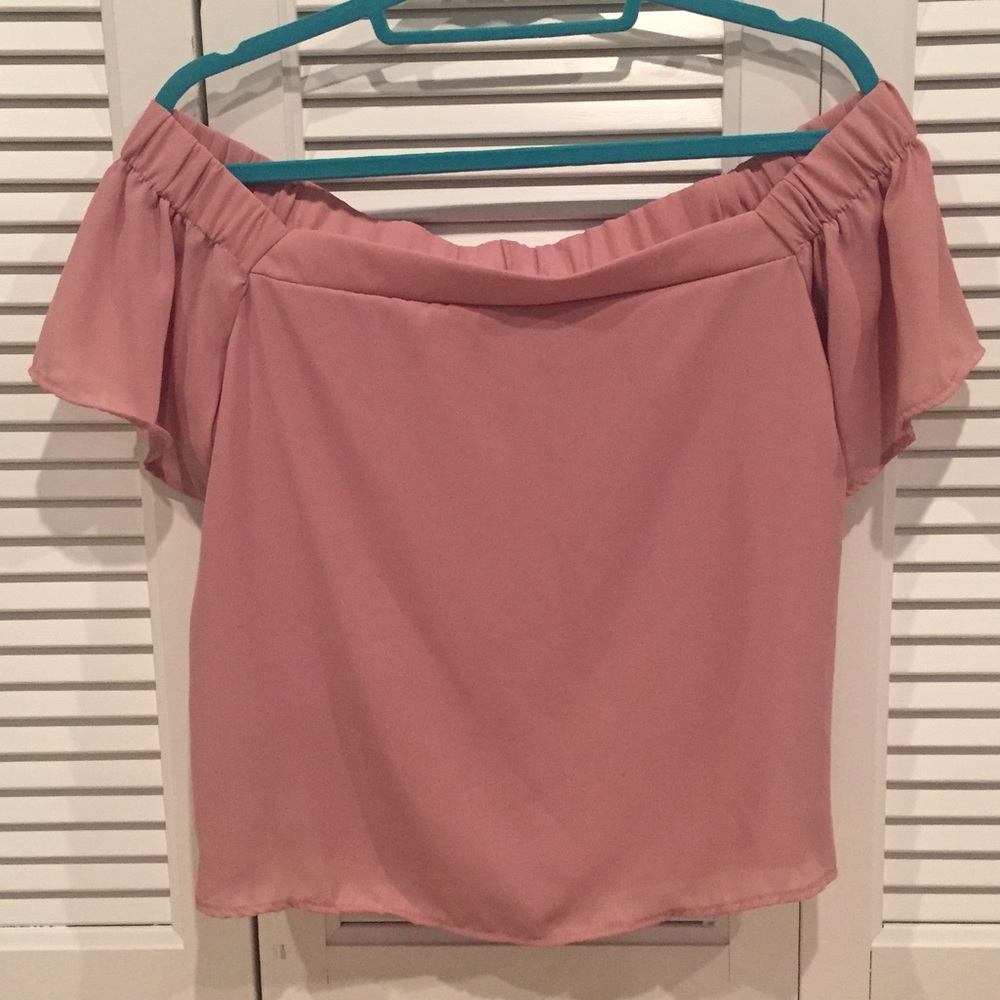 Blush off the shoulder top